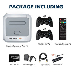 Super consoleX Pro レトロTVゲーム機 50種以上のエミュレーター対応 家庭用ミニテレビゲーム機 HDMI出力 互換機 128GB(XPro)