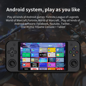 ANBERNIC RG552 ポータブルゲーム機 RK3399 Linux+Android デュアルシステム 5.36インチ OCA 画面